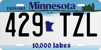 MN license plate 429TZL