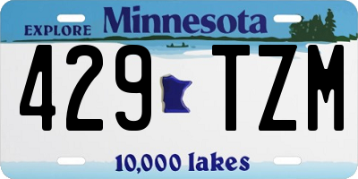 MN license plate 429TZM