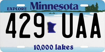 MN license plate 429UAA
