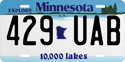 MN license plate 429UAB
