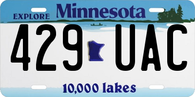 MN license plate 429UAC