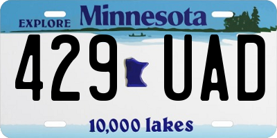 MN license plate 429UAD