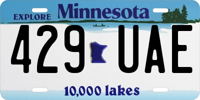 MN license plate 429UAE