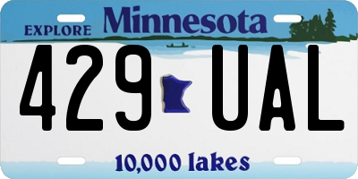 MN license plate 429UAL