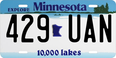 MN license plate 429UAN