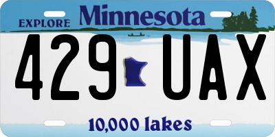 MN license plate 429UAX