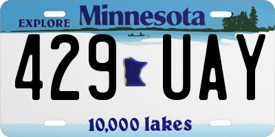 MN license plate 429UAY