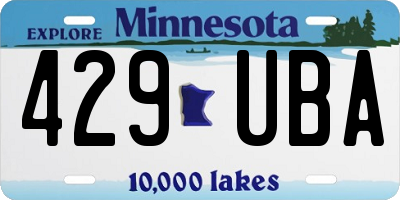 MN license plate 429UBA