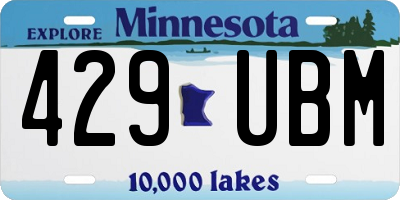 MN license plate 429UBM