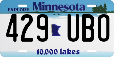 MN license plate 429UBO