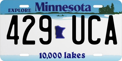 MN license plate 429UCA