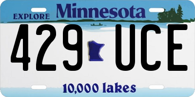 MN license plate 429UCE