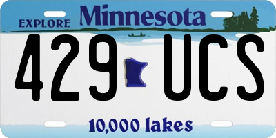 MN license plate 429UCS