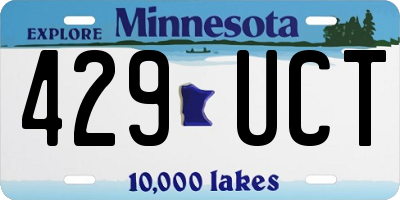 MN license plate 429UCT