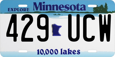 MN license plate 429UCW