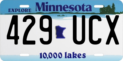 MN license plate 429UCX