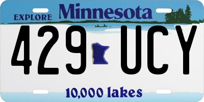 MN license plate 429UCY