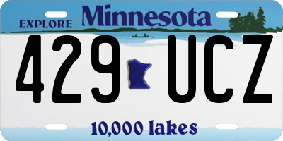 MN license plate 429UCZ