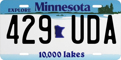 MN license plate 429UDA