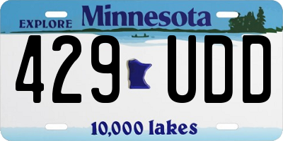 MN license plate 429UDD