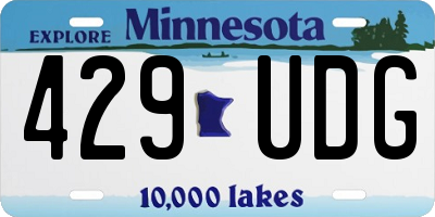 MN license plate 429UDG