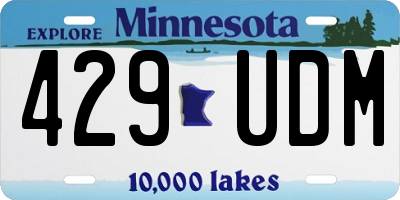 MN license plate 429UDM