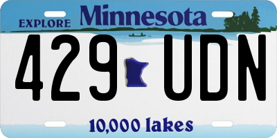 MN license plate 429UDN
