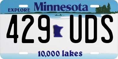 MN license plate 429UDS