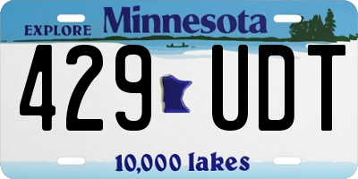 MN license plate 429UDT