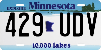 MN license plate 429UDV