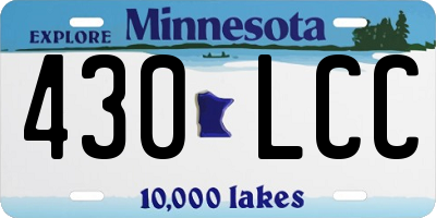 MN license plate 430LCC