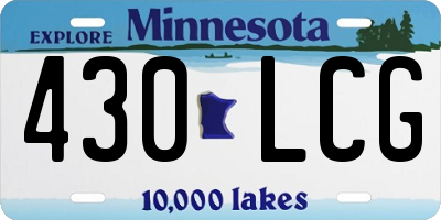 MN license plate 430LCG