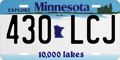 MN license plate 430LCJ
