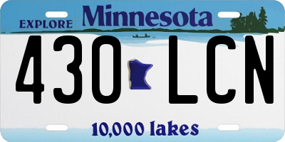 MN license plate 430LCN