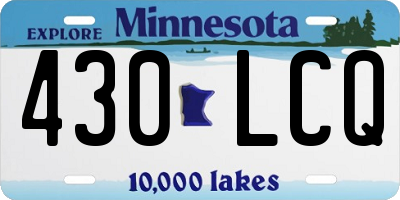 MN license plate 430LCQ