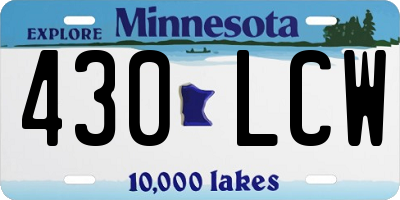 MN license plate 430LCW