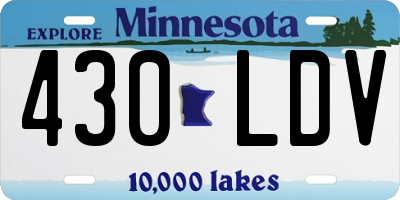 MN license plate 430LDV