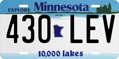 MN license plate 430LEV