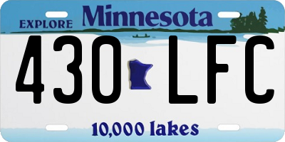 MN license plate 430LFC