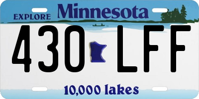 MN license plate 430LFF