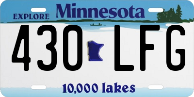 MN license plate 430LFG