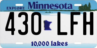 MN license plate 430LFH