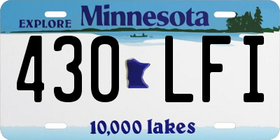 MN license plate 430LFI