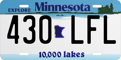 MN license plate 430LFL