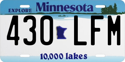 MN license plate 430LFM