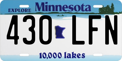 MN license plate 430LFN