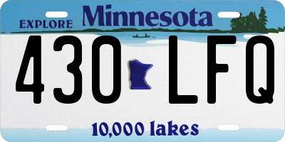 MN license plate 430LFQ