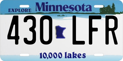 MN license plate 430LFR