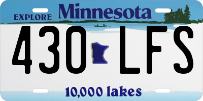 MN license plate 430LFS