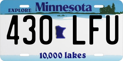 MN license plate 430LFU